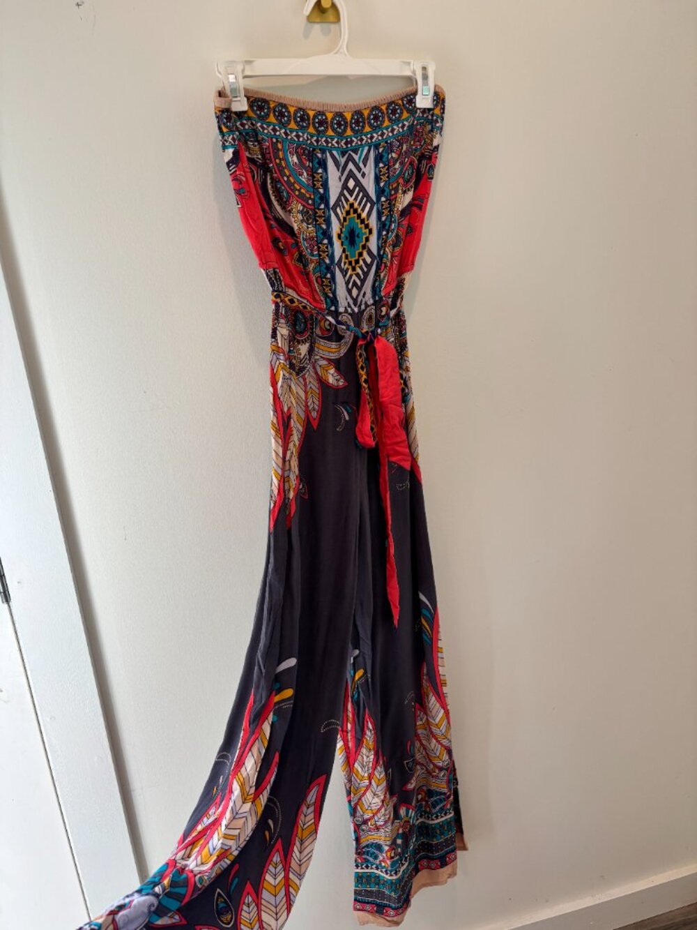 Flying Tomato boho wide‎ leg pants romper